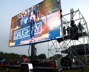 mobile led display at Daughtry concert