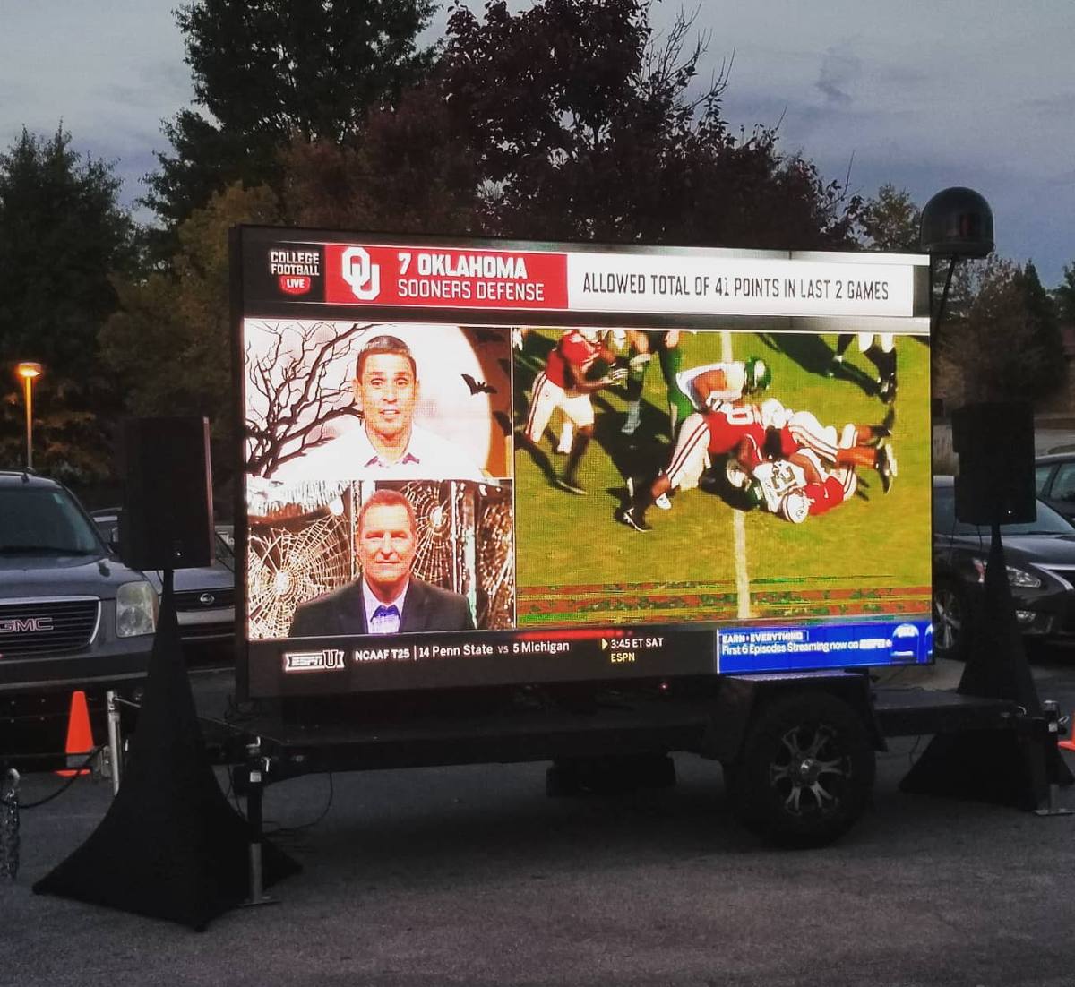 ESPN broadcast on event LED screen